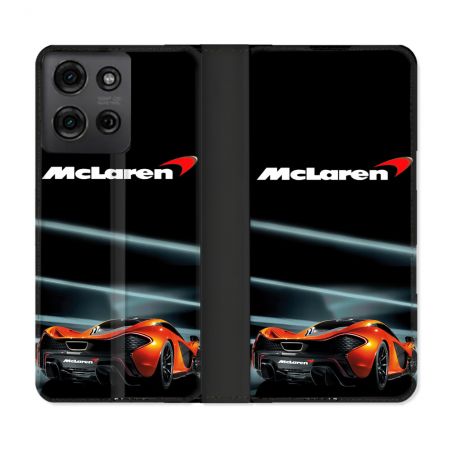 Housse cuir portefeuille Pour Motorola G75 5G Mc Laren