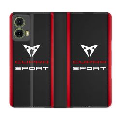 Housse cuir portefeuille Pour Motorola G85 5G Cupra
