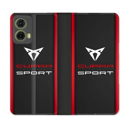 Housse cuir portefeuille Pour Motorola G85 5G Cupra