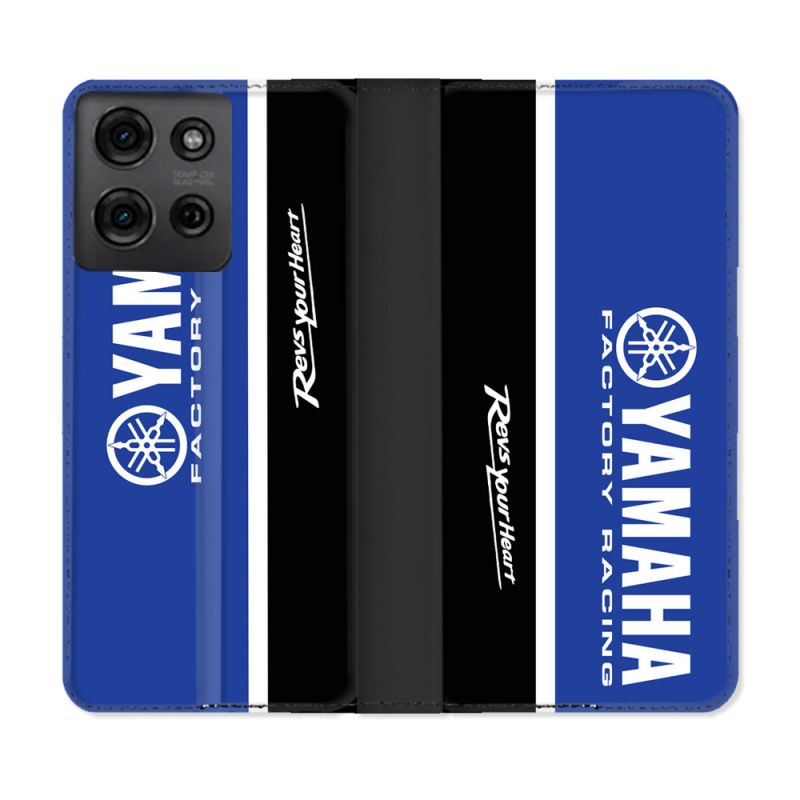 Housse cuir portefeuille Pour Motorola G75 5G Moto Yamaha