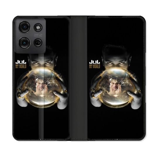 Housse cuir portefeuille Pour Motorola G75 5G Musique Jul Affiche