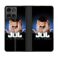 Housse cuir portefeuille Pour Motorola G75 5G Musique Jul Signe