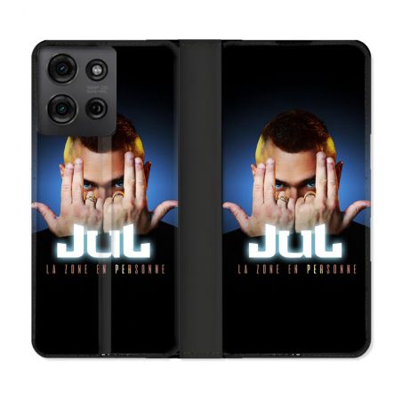 Housse cuir portefeuille Pour Motorola G75 5G Musique Jul Signe