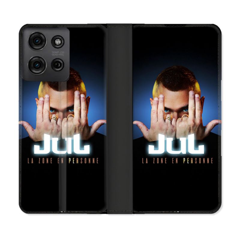 Housse cuir portefeuille Pour Motorola G75 5G Musique Jul Signe