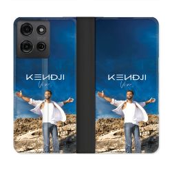 Housse cuir portefeuille Pour Motorola G75 5G Musique Kendji