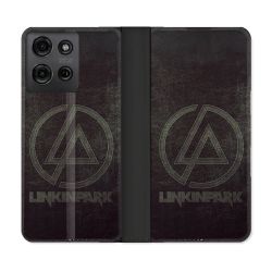 Housse cuir portefeuille Pour Motorola G75 5G Musique Rock Linkin Park