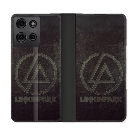 Housse cuir portefeuille Pour Motorola G75 5G Musique Rock Linkin Park