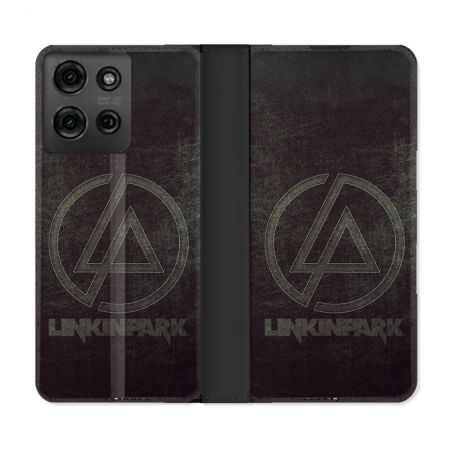 Housse cuir portefeuille Pour Motorola G75 5G Musique Rock Linkin Park
