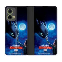 Housse cuir portefeuille Pour Motorola G85 5G Dragons Affiche