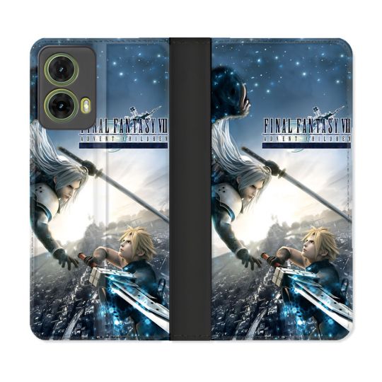 Housse cuir portefeuille Pour Motorola G85 5G Final Fantaisy