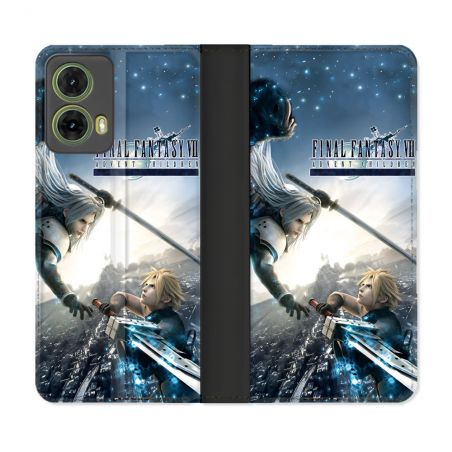 Housse cuir portefeuille Pour Motorola G85 5G Final Fantaisy