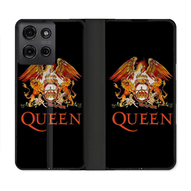 Housse cuir portefeuille Pour Motorola G75 5G Musique Rock Queen