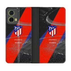 Housse cuir portefeuille Pour Motorola G85 5G Foot Athletico Madrid