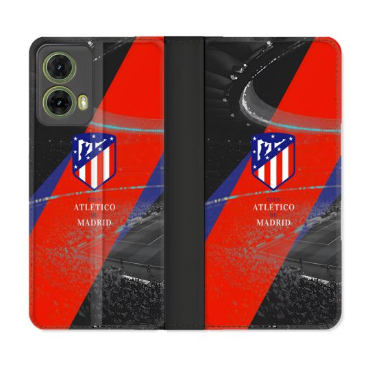 Housse cuir portefeuille Pour Motorola G85 5G Foot Athletico Madrid