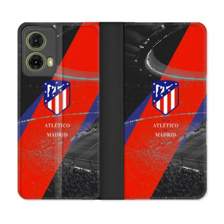 Housse cuir portefeuille Pour Motorola G85 5G Foot Athletico Madrid