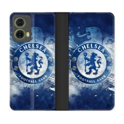 Housse cuir portefeuille Pour Motorola G85 5G Foot Chelsea