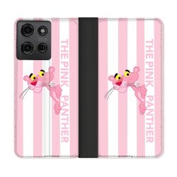 Housse cuir portefeuille Pour Motorola G75 5G Panthere Rose