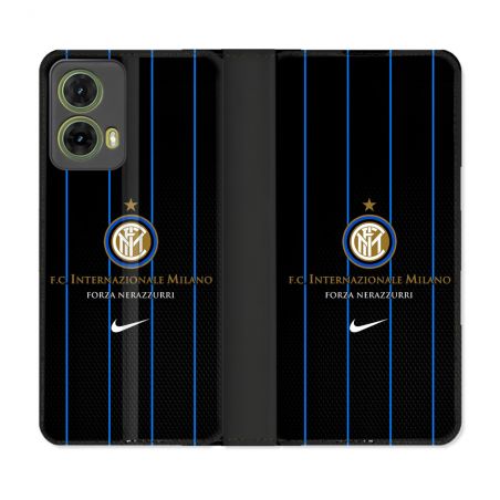 Housse cuir portefeuille Pour Motorola G85 5G Foot Inter Milan