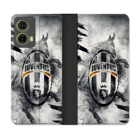 Housse cuir portefeuille Pour Motorola G85 5G Foot Juventus Turin