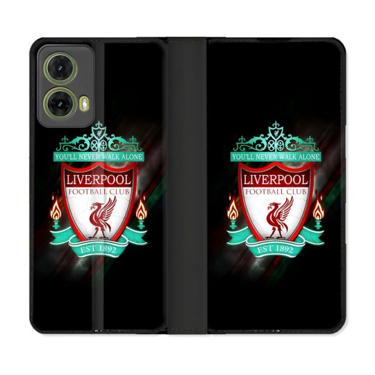 Housse cuir portefeuille Pour Motorola G85 5G Foot Liverpool