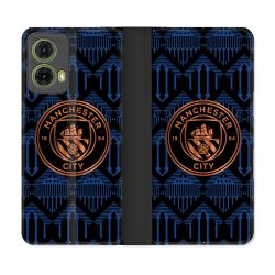 Housse cuir portefeuille Pour Motorola G85 5G Foot Manchester City