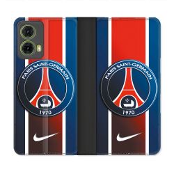 Housse cuir portefeuille Pour Motorola G85 5G Foot PSG 1970