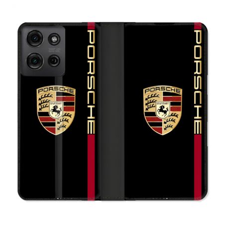 Housse cuir portefeuille Pour Motorola G75 5G Porsche Line