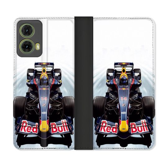 Housse cuir portefeuille Pour Motorola G85 5G Formule 1 F1 Red Bull