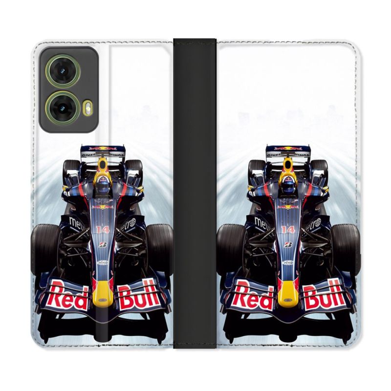 Housse cuir portefeuille Pour Motorola G85 5G Formule 1 F1 Red Bull