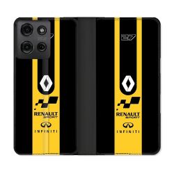 Housse cuir portefeuille Pour Motorola G75 5G Renault