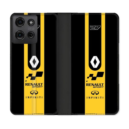 Housse cuir portefeuille Pour Motorola G75 5G Renault
