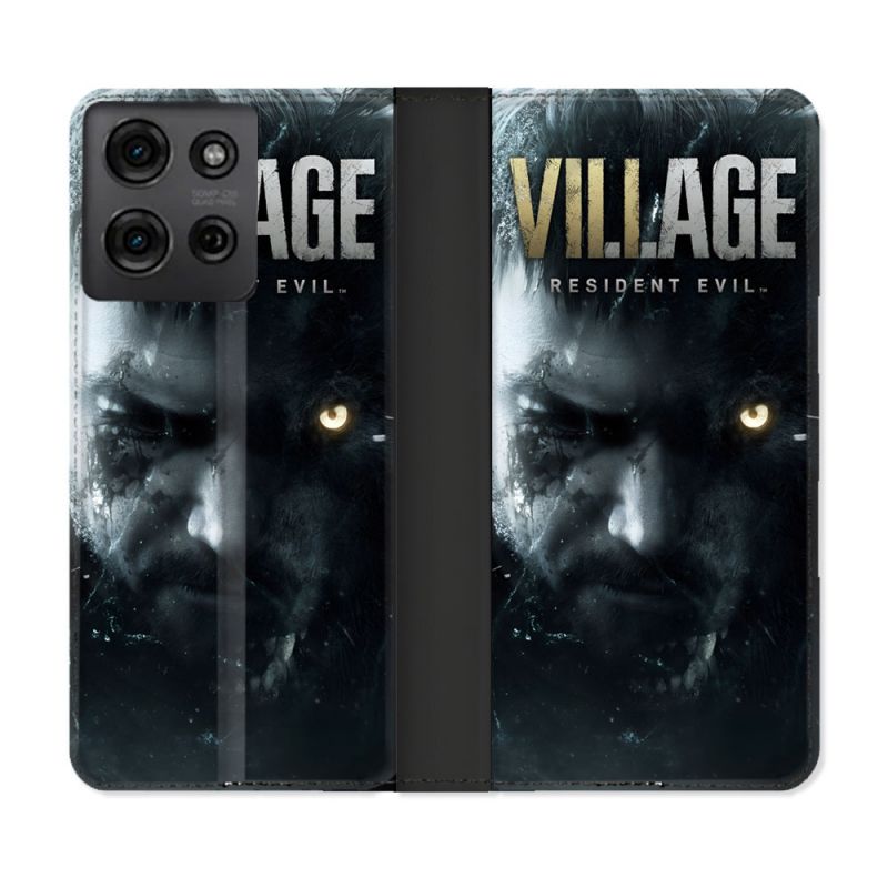 Housse cuir portefeuille Pour Motorola G75 5G Resident Evil