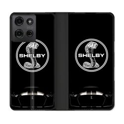 Housse cuir portefeuille Pour Motorola G75 5G Shelby