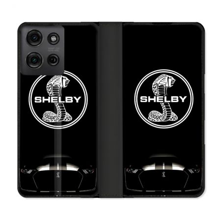 Housse cuir portefeuille Pour Motorola G75 5G Shelby