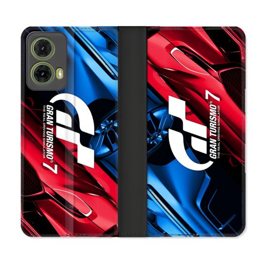 Housse cuir portefeuille Pour Motorola G85 5G Gran Turismo