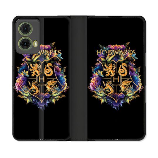 Housse cuir portefeuille Pour Motorola G85 5G Harry Potter Hogwarts