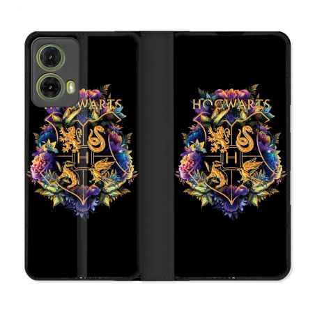 Housse cuir portefeuille Pour Motorola G85 5G Harry Potter Hogwarts