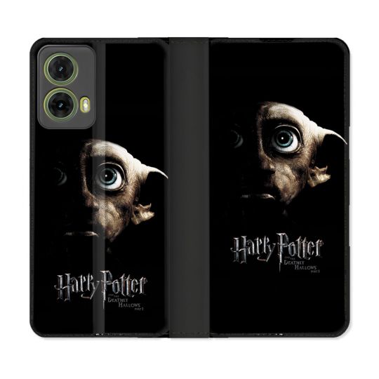 Housse cuir portefeuille Pour Motorola G85 5G Harry Potter Hollows Dobby