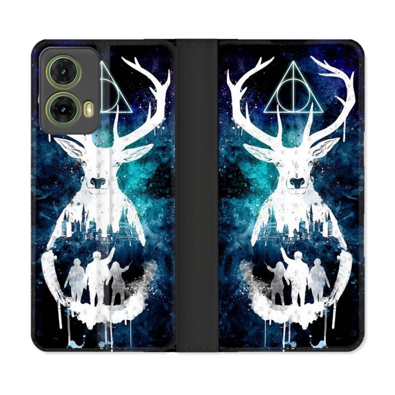 Housse cuir portefeuille Pour Motorola G85 5G Harry Potter Patronome
