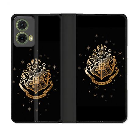 Housse cuir portefeuille Pour Motorola G85 5G Harry Potter Poudlard