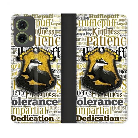 Housse cuir portefeuille Pour Motorola G85 5G Harry Potter Poursouffle