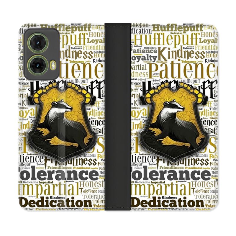Housse cuir portefeuille Pour Motorola G85 5G Harry Potter Poursouffle