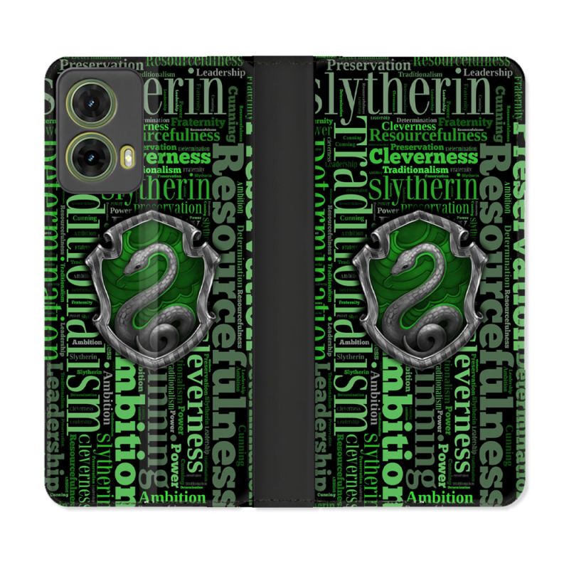 Housse cuir portefeuille Pour Motorola G85 5G Harry Potter Serpentar