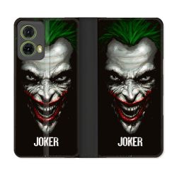 Housse cuir portefeuille Pour Motorola G85 5G Joker Noir