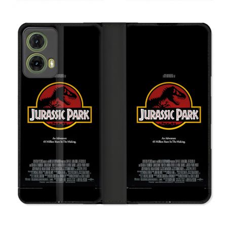 Housse cuir portefeuille Pour Motorola G85 5G Jurassic Park Affiche