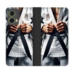 Housse cuir portefeuille Pour Motorola G85 5G Kimono Ceinture