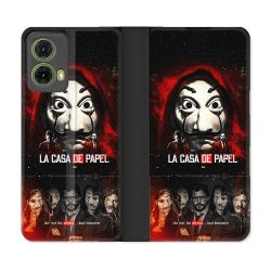Housse cuir portefeuille Pour Motorola G85 5G La Casa De Papel