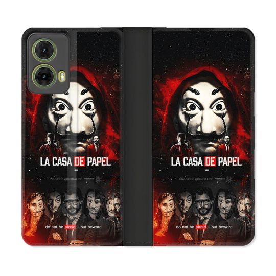 Housse cuir portefeuille Pour Motorola G85 5G La Casa De Papel