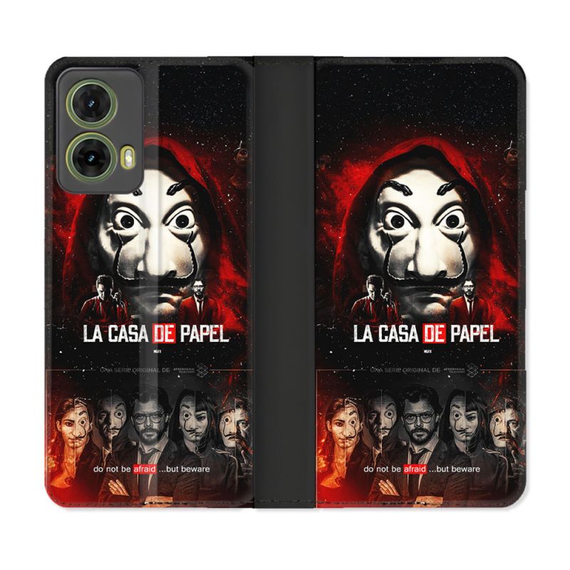 Housse cuir portefeuille Pour Motorola G85 5G La Casa De Papel
