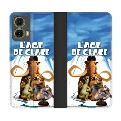 Housse cuir portefeuille Pour Motorola G85 5G L'âge de Glace Affiche